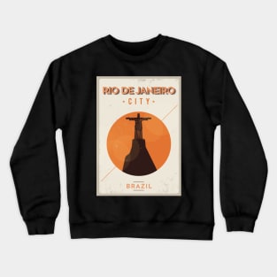 Rio De Janeiro Poster Design Crewneck Sweatshirt